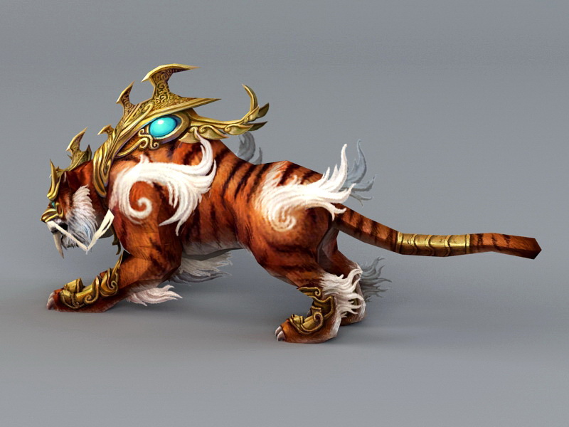 Fantasy Tiger 3D Art · Creative Fabrica