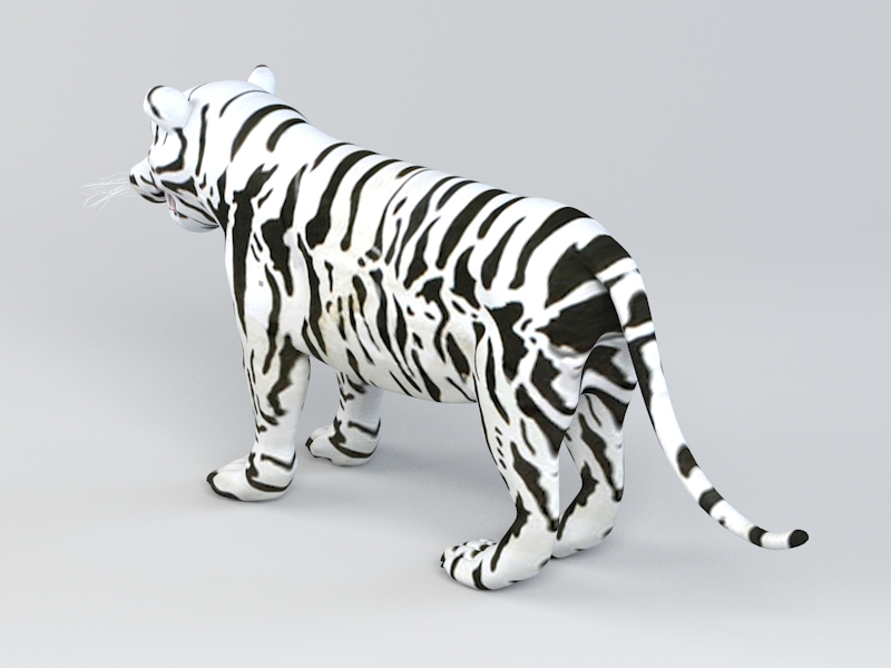 White Tiger 3d rendering