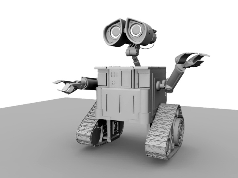 WALL E Robot 3d  model  Maya files free  download modeling 
