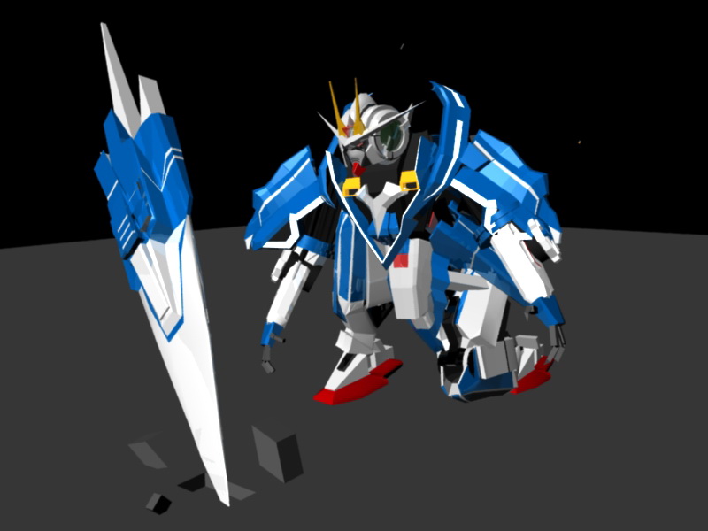 Gundam Seven Sword Animated & Rig 3d rendering
