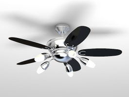 Ceiling Fan with Lights 3d model preview