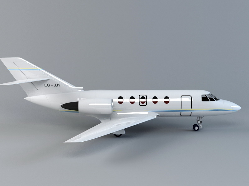 Jet Business Plane 3d rendering