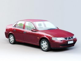 Red Sedan Car 3d model preview