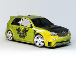 Graffiti Car 3d model preview