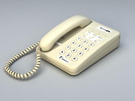 Basic Analog Telephone 3d model preview