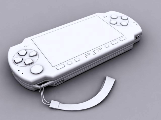 PSP-2000 3d rendering