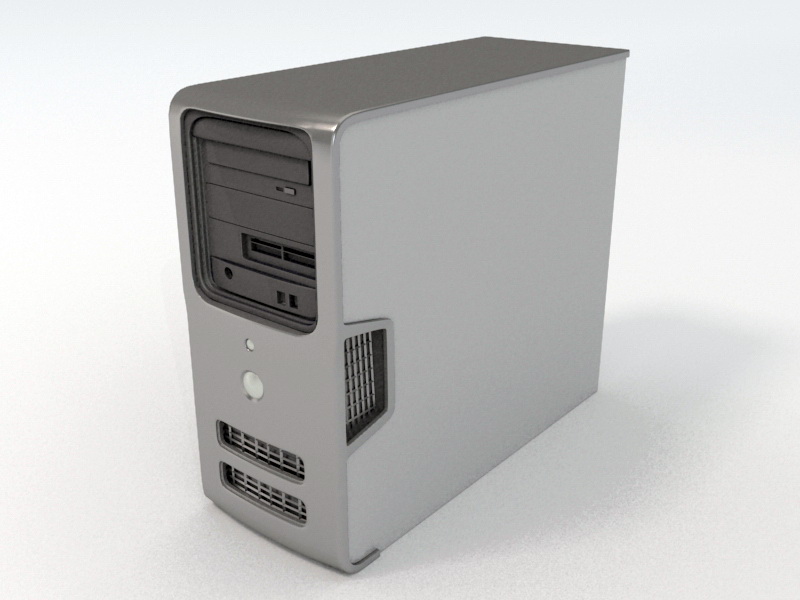 Dell Computer Tower 3d rendering