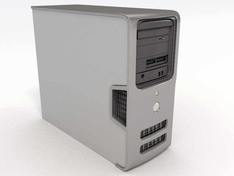Dell Computer Tower 3d rendering