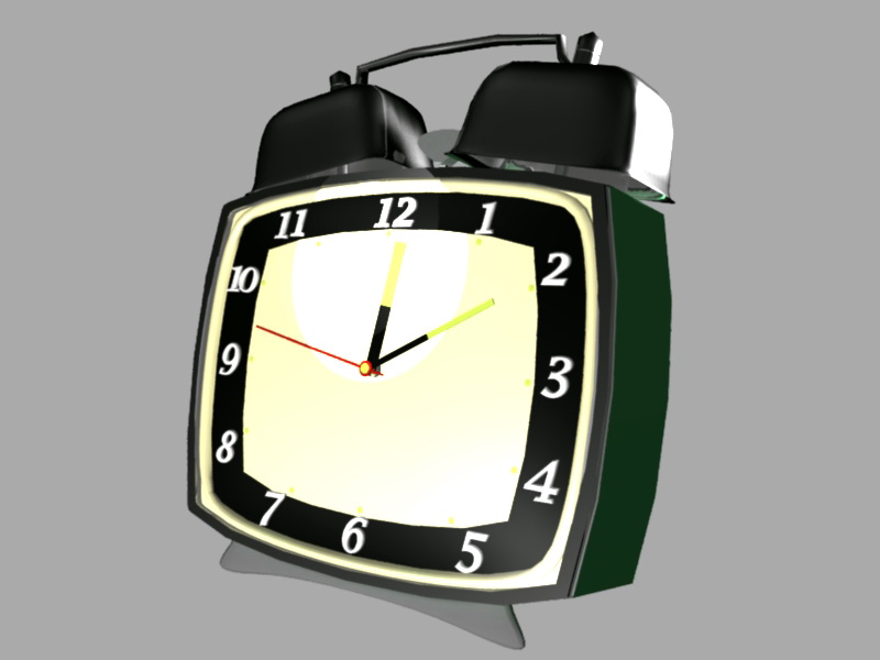 Old Alarm Clock 3d rendering