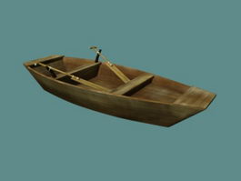 Old Wood Boat 3d preview