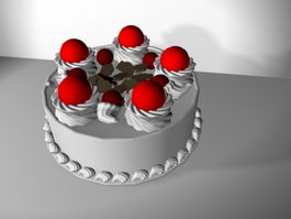 Happy Birthday Cake 3d model preview