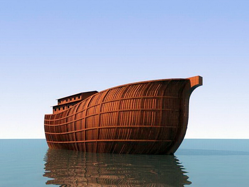 Noah Ark Ship 3d rendering