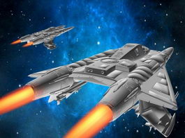Sci-Fi Starfighter 3d model preview