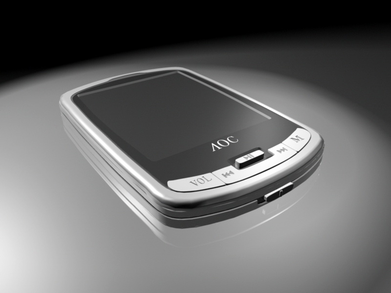 AOC X500 MP4 Player 3d rendering