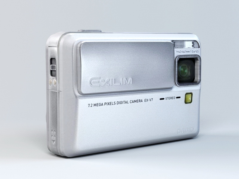 Casio Exilim EX-V7 Digital Camera 3d rendering