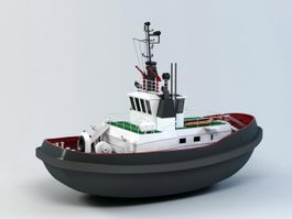 Vintage Tugboat 3d model preview