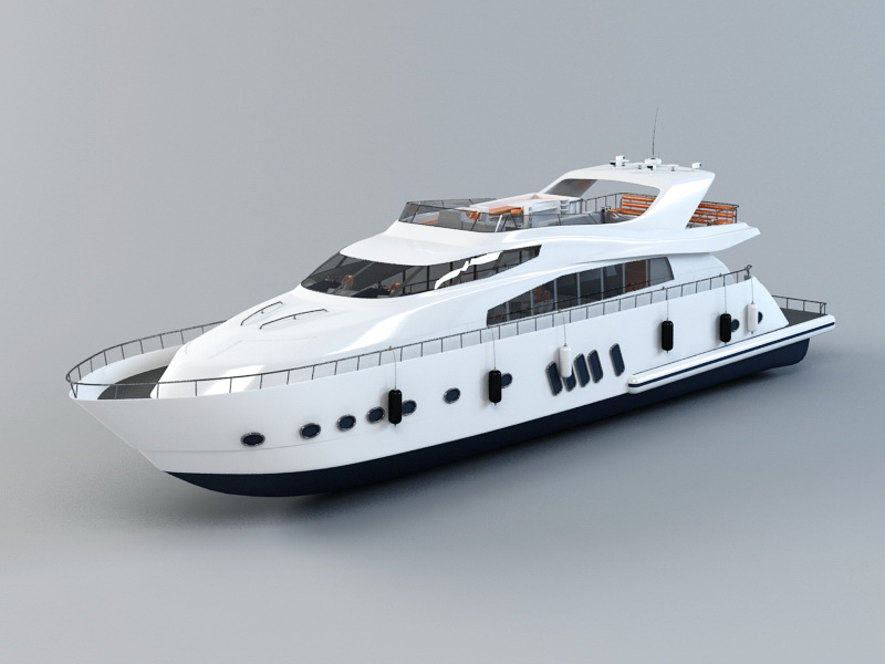 Exclusive Yacht 3d rendering