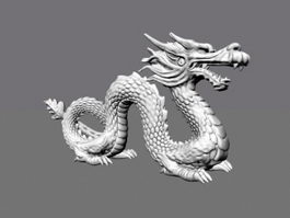 Chinese Dragon Sculpture 3d preview