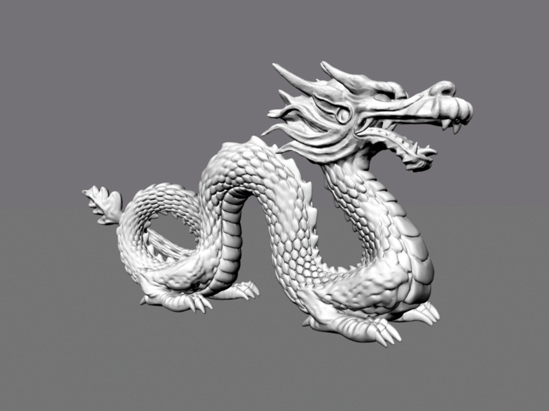 Chinese Dragon Sculpture 3d rendering