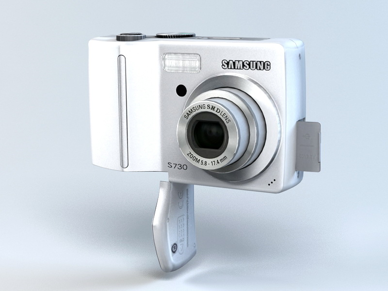 Samsung S730 Digital Camera 3d rendering