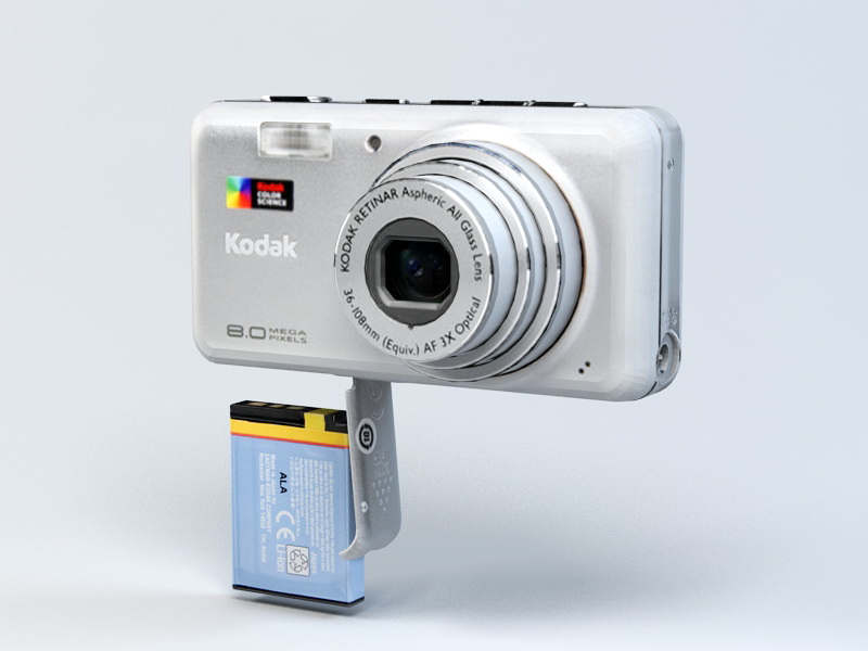 Kodak V803 Digital Camera 3d rendering
