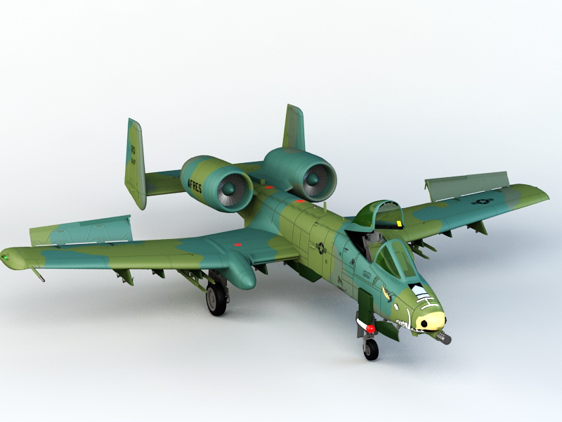 A-10 Thunderbolt 3d rendering