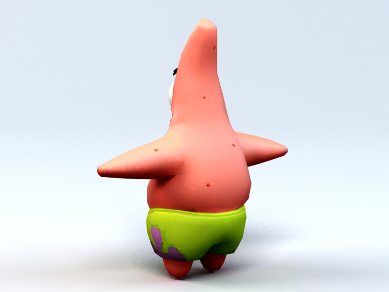 Patrick Star 3d rendering
