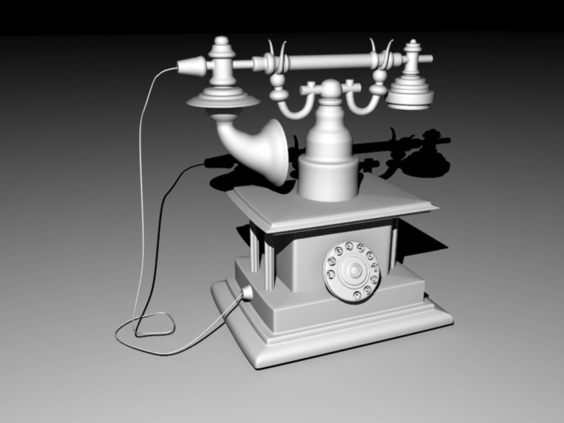 Vintage Telephone 3d rendering