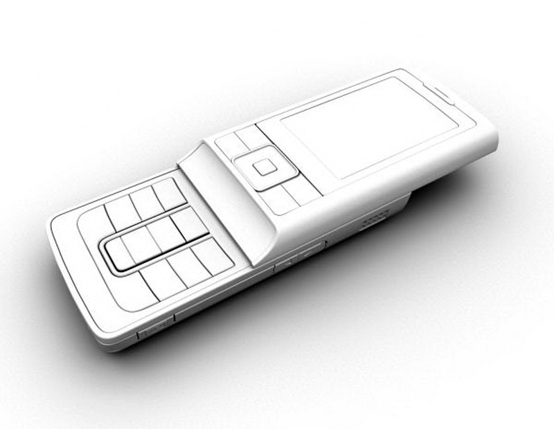 Slide Cell Phone 3d rendering