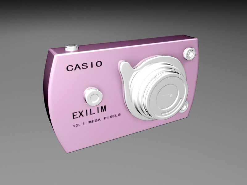Casio Exilim Digital Camera 3d rendering