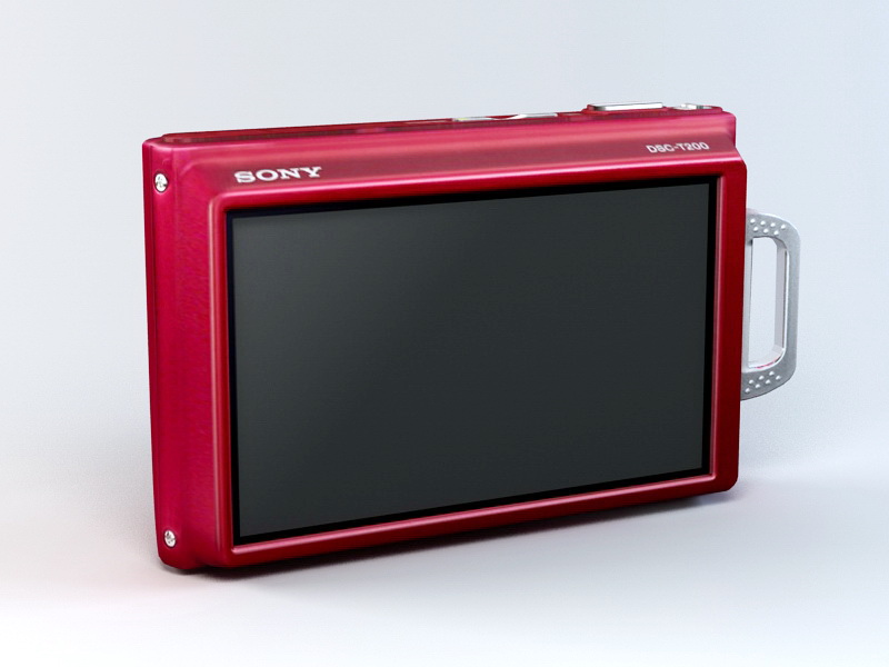Sony Cybershot DSC-T200 Digital Camera 3d rendering