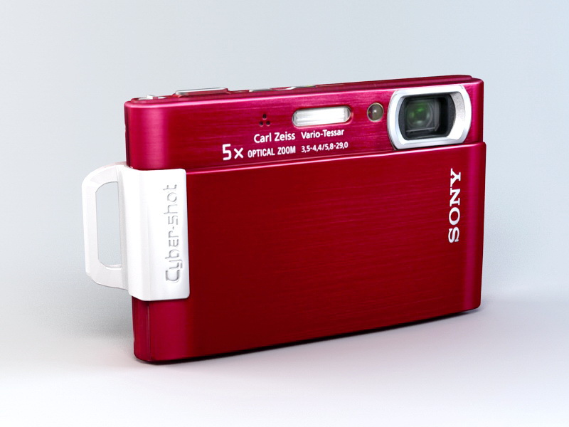 Sony Cybershot DSC-T200 Digital Camera 3d rendering