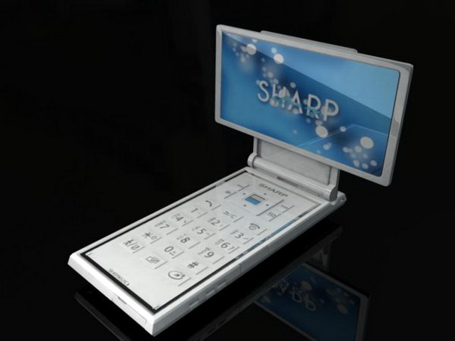 Sharp Mobile Phone 3d rendering