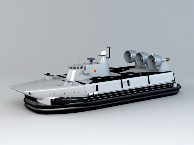 Zubr-class LCAC 3d rendering
