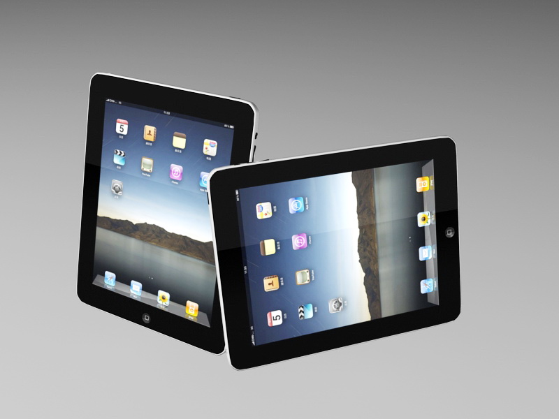 iPad Air 2 3d rendering