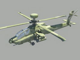 Apache Helicopter 3d model preview