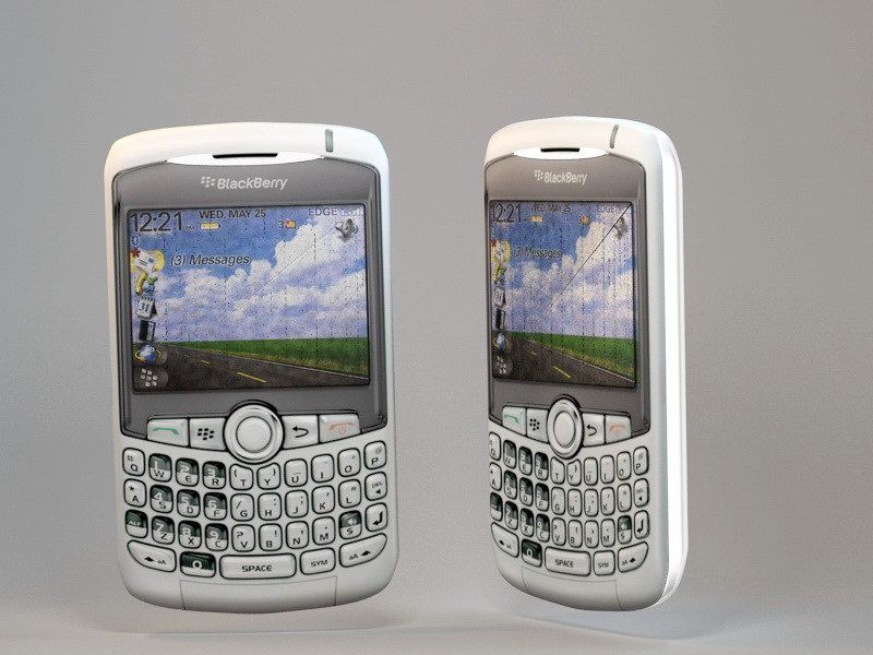 Blackberry Phone 3d rendering