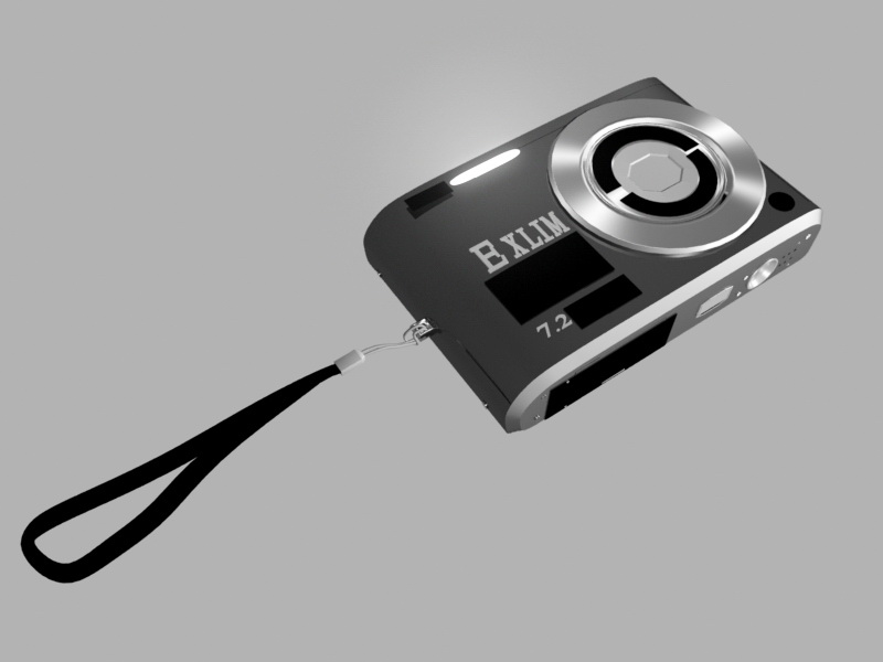 Casio Exilim Camera 3d rendering