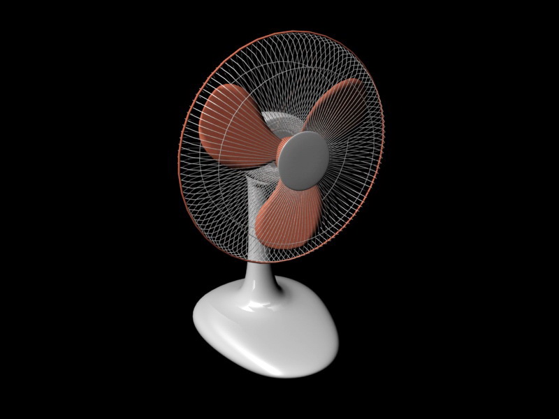 Electric Desk Fan 3d rendering