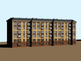 Communist Apartment Blocks 3d model preview