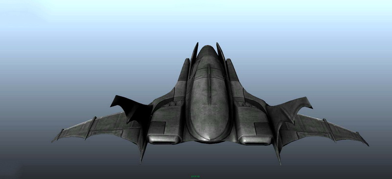 Batwing Sci-Fi Ship 3d rendering