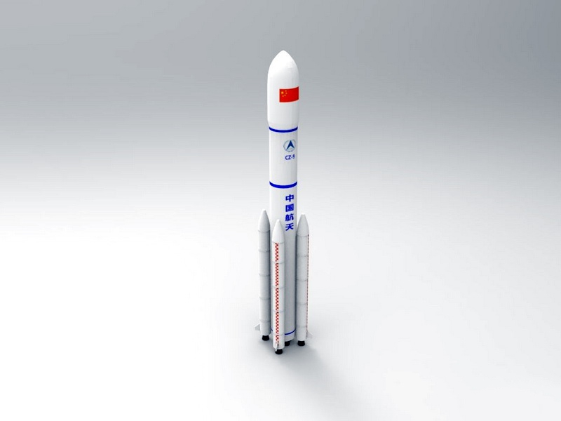 Long March Rocket 3d rendering