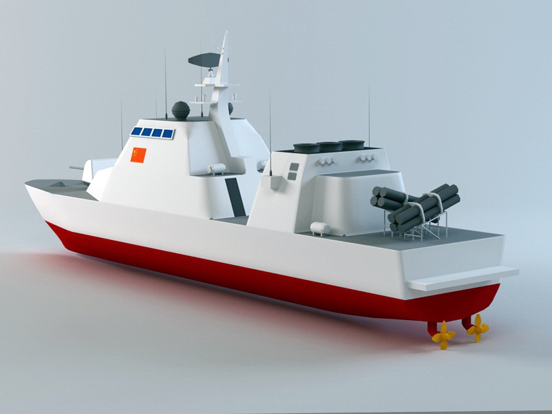 Missile Patrol Boat 3d rendering