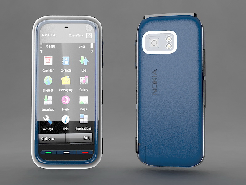 Nokia 5800 XpressMusic 3d rendering