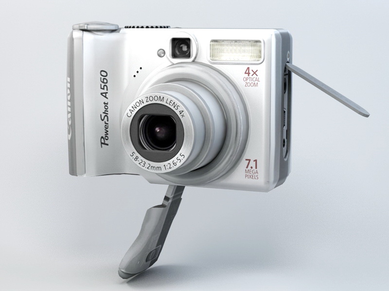 Canon PowerShot A560 3d rendering