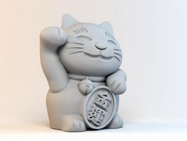 Beckoning Cat 3d model preview