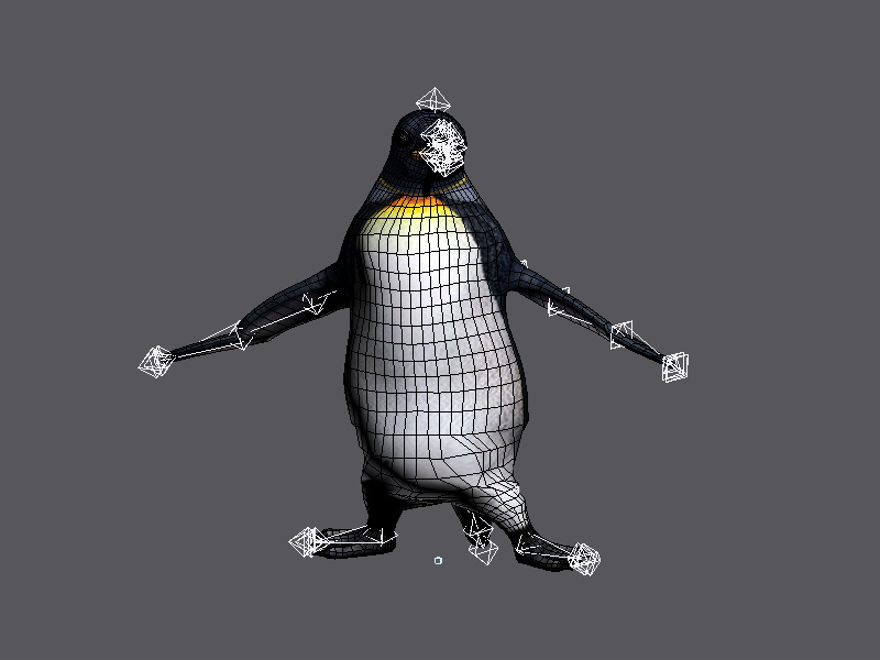 Animated Penguin Rig 3d rendering