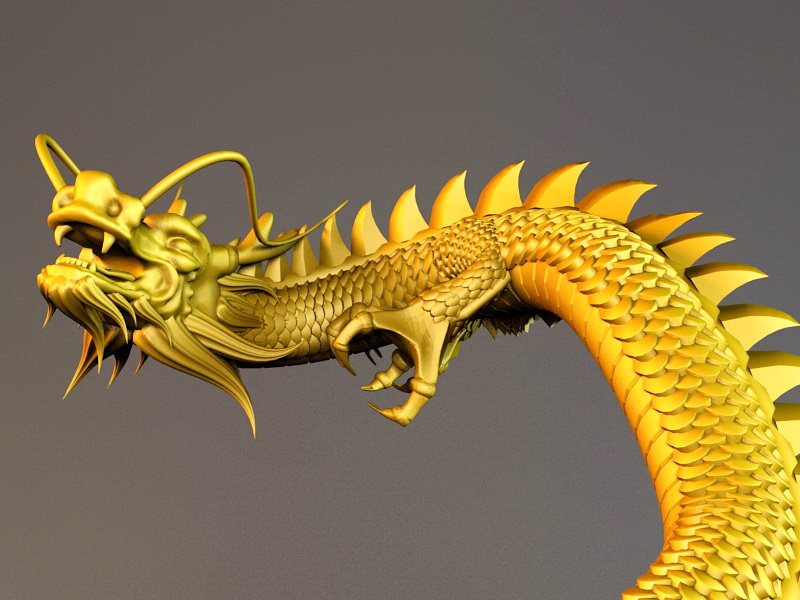Gold Chinese Dragon Free 3d Model Max Vray Open3dmodel 116849 | Images ...