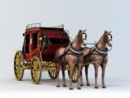 Horse-drawn Carriage 3d preview