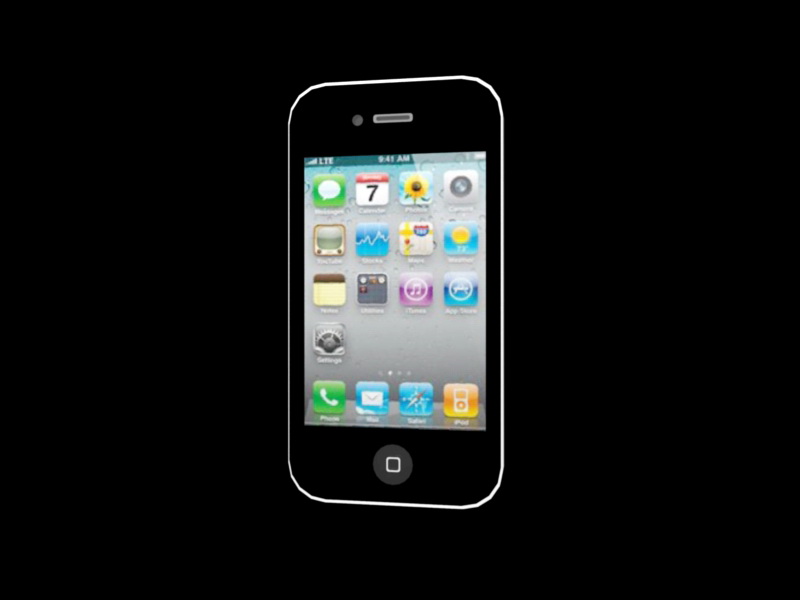 iPhone 5 3d rendering